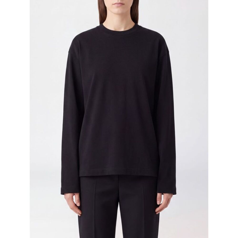 Jil Sander Women Jil Sander Long-Sleeved Cotton Crewneck T-Shirt